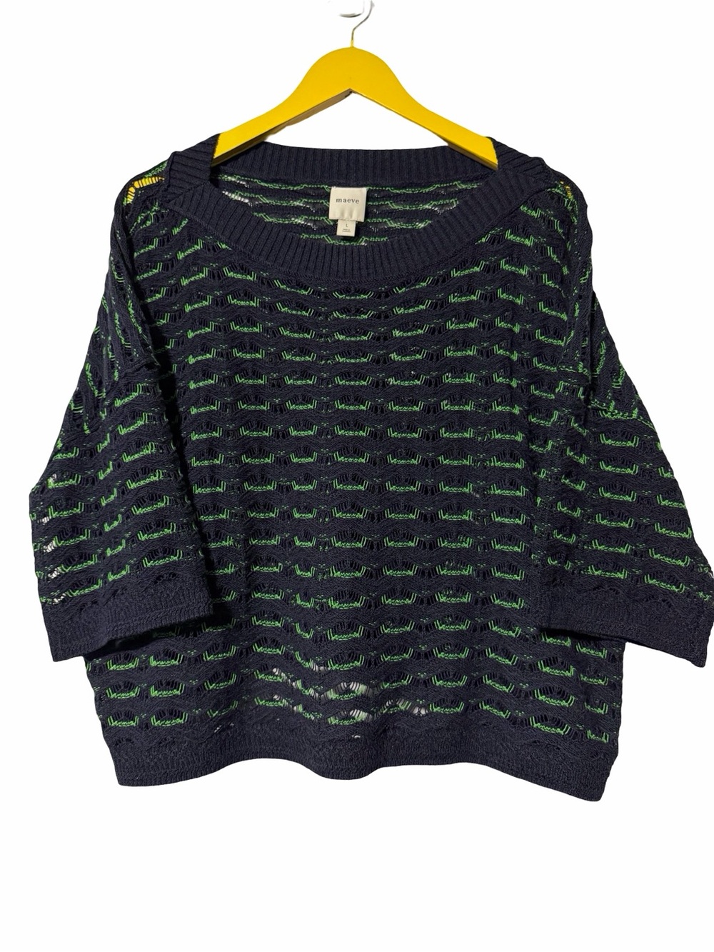 Maeve Boat-Neck Contrast-Stitch Sweater